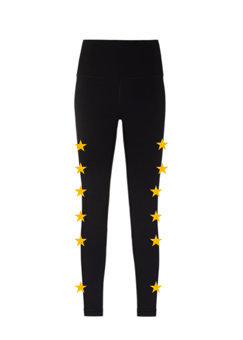 Calça Stars Preta com Ouro