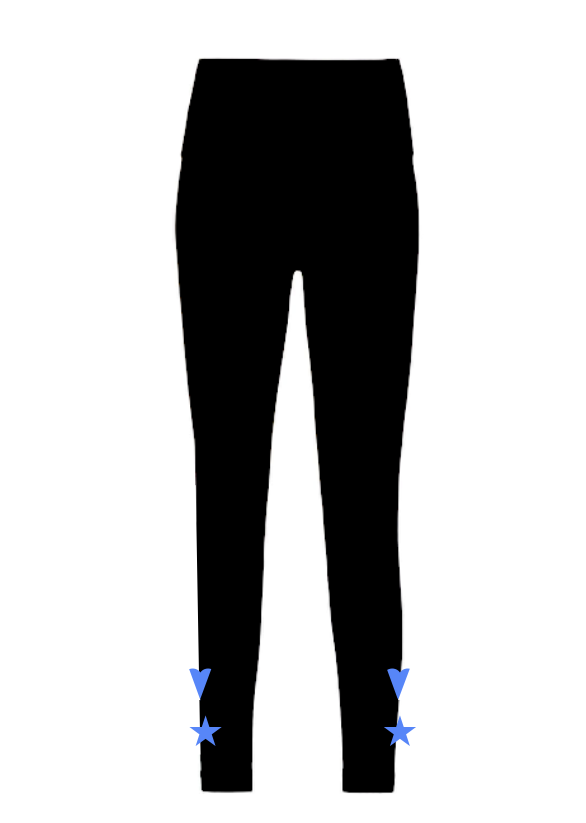 Calça Térmica Heart Preta com Azul Metalic