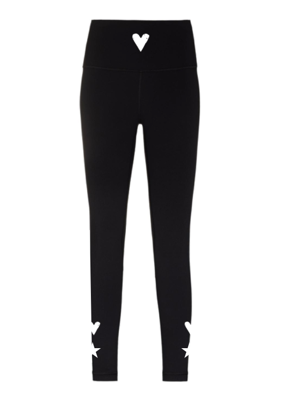 Calça Térmica Heart Preta com Azul Metalic