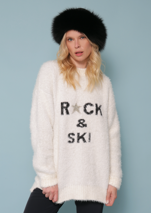 Tricot Rock & Ski Après & Fun Off White