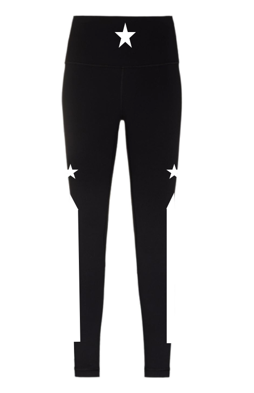 Calça Térmica Faixas Star Branca com Preto