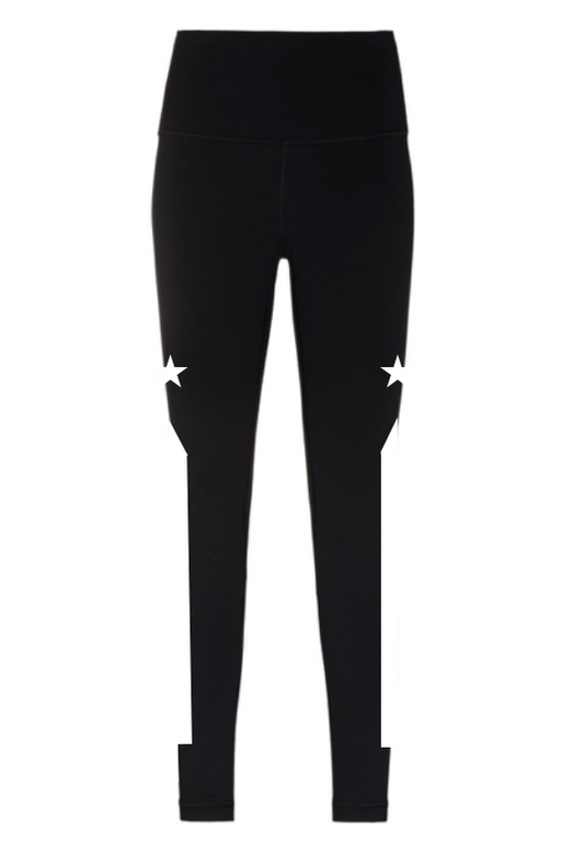 Calça Térmica Faixas Star Preta com branco