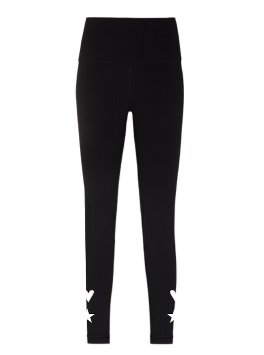 Calça Térmica Heart Preta com Branco