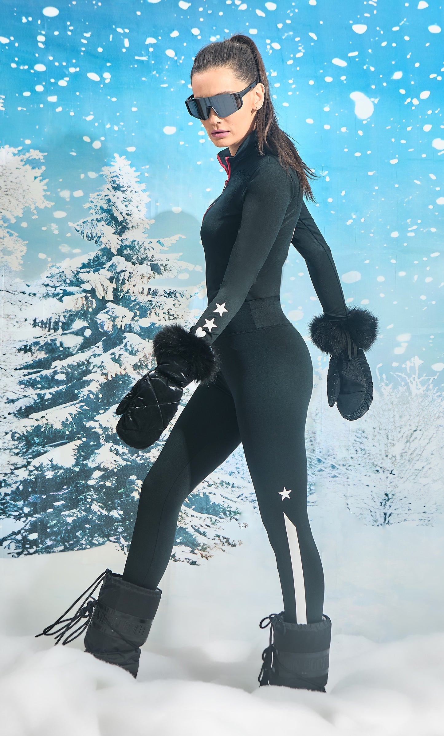 Calça Térmica Faixas Stars Fendi