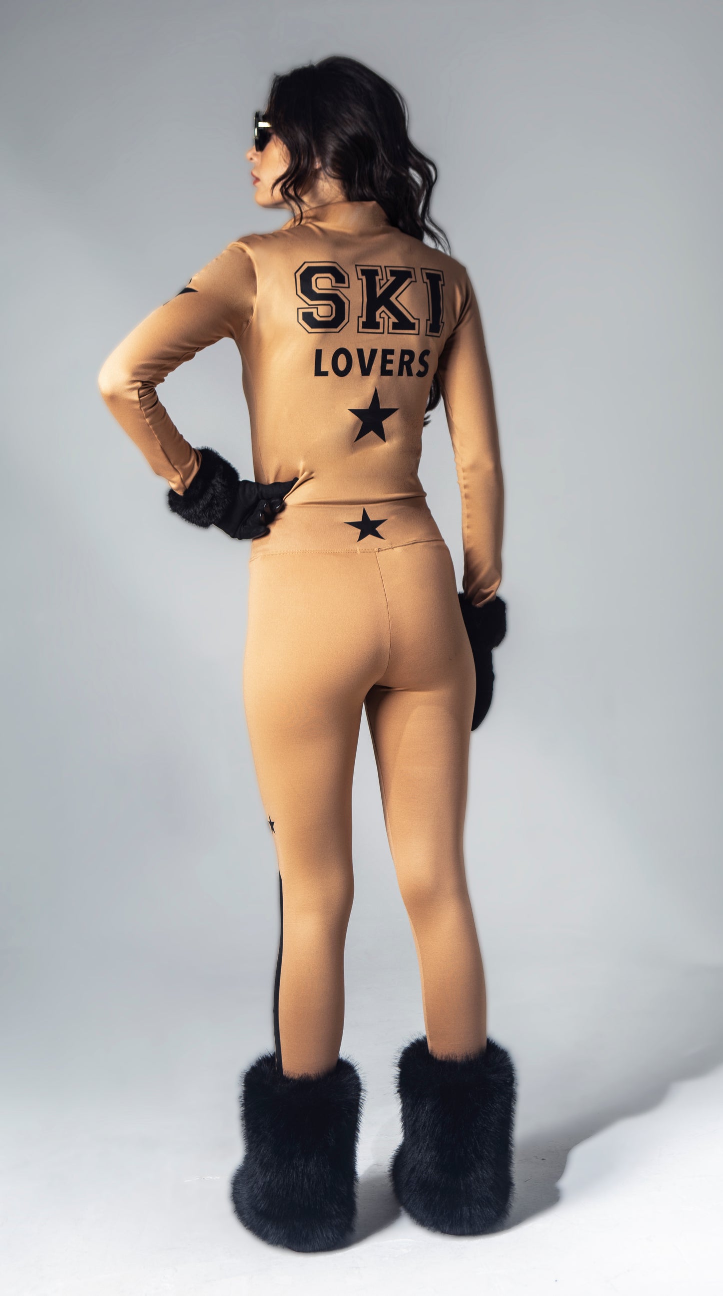 Calça Térmica Faixas Stars Camel