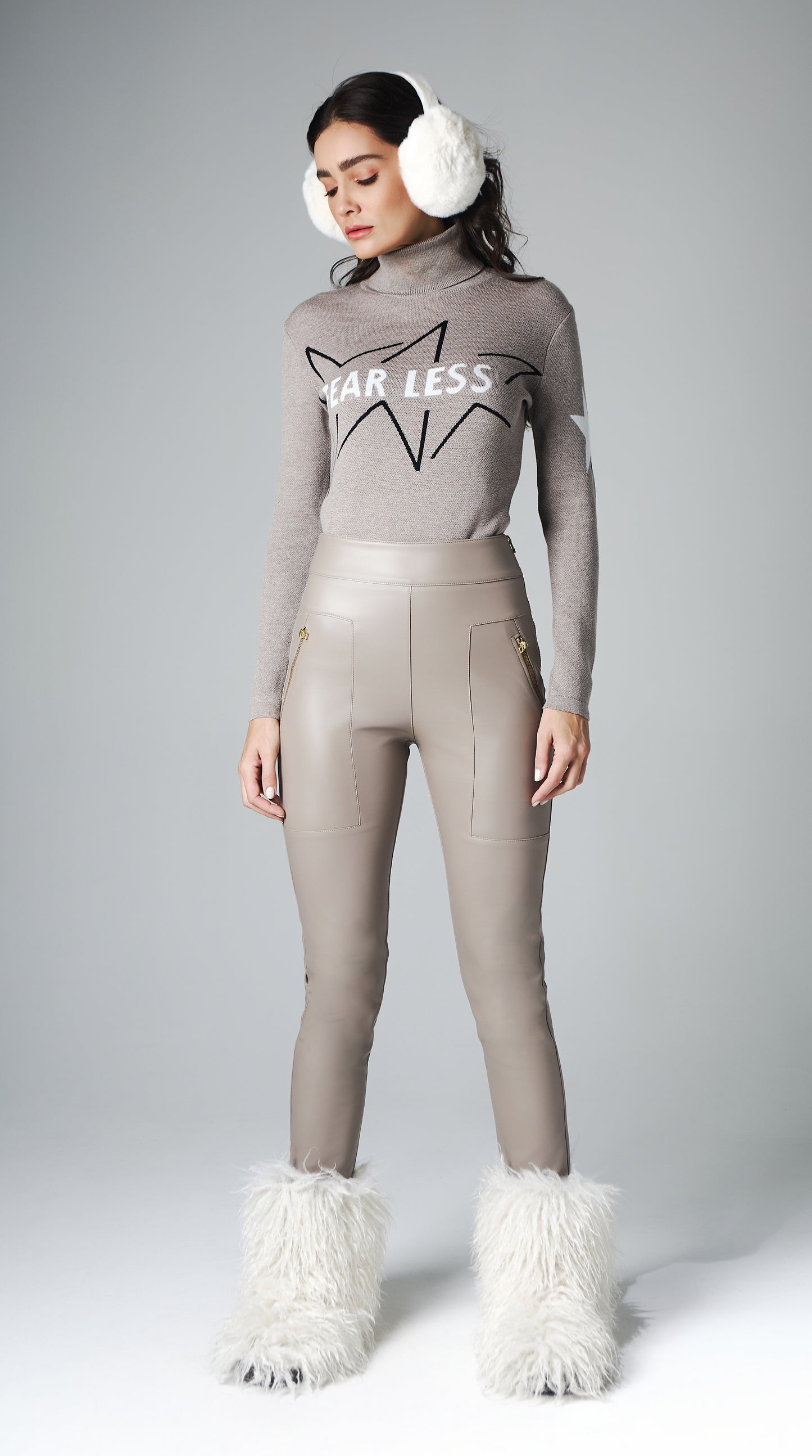 Calça couro Aspen Verde Militar