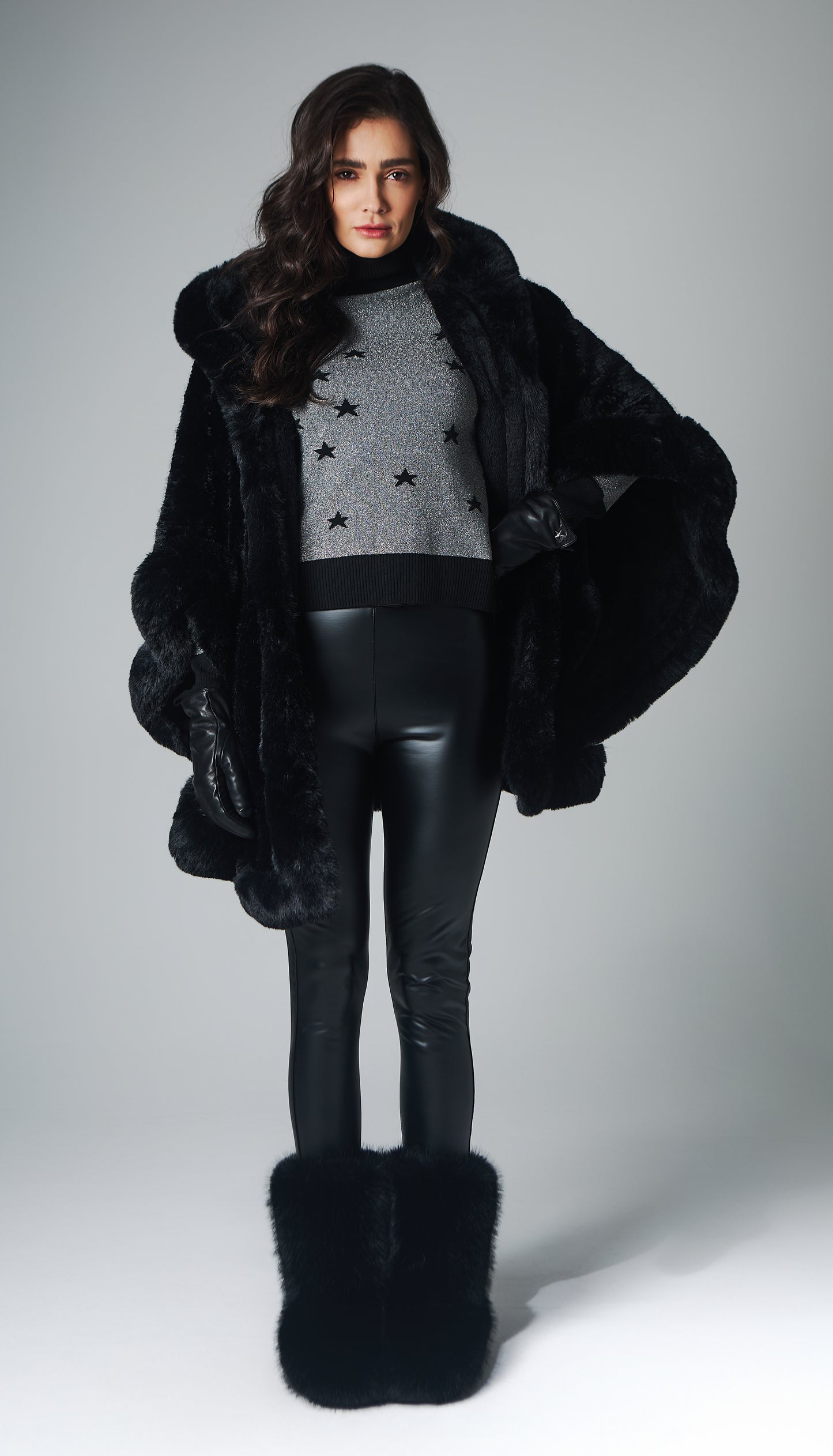 Calça couro Vail Black