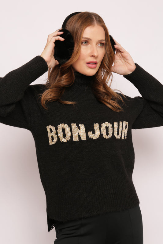 Tricot Bonjour Black
