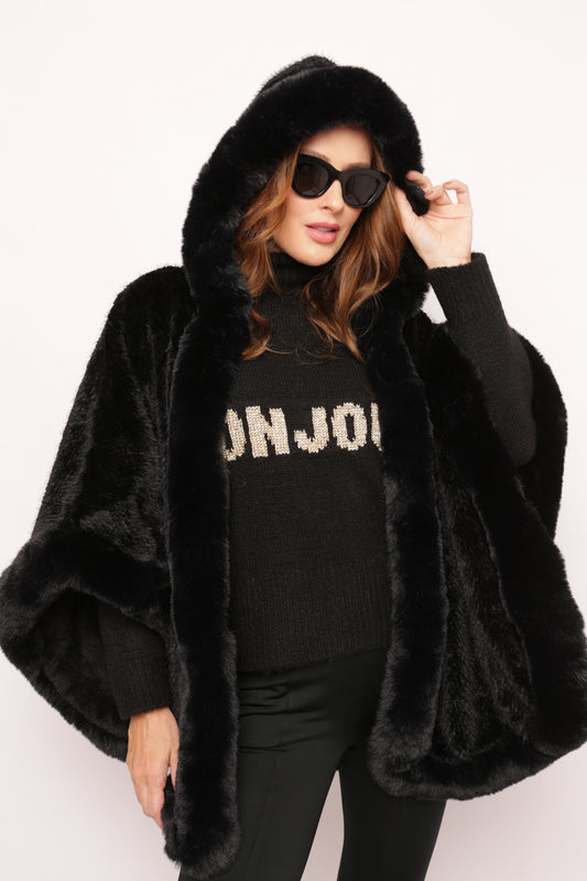 Poncho St Moritz Black