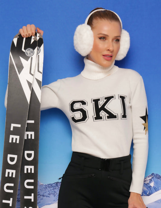 Tricot Ski Have Fun White