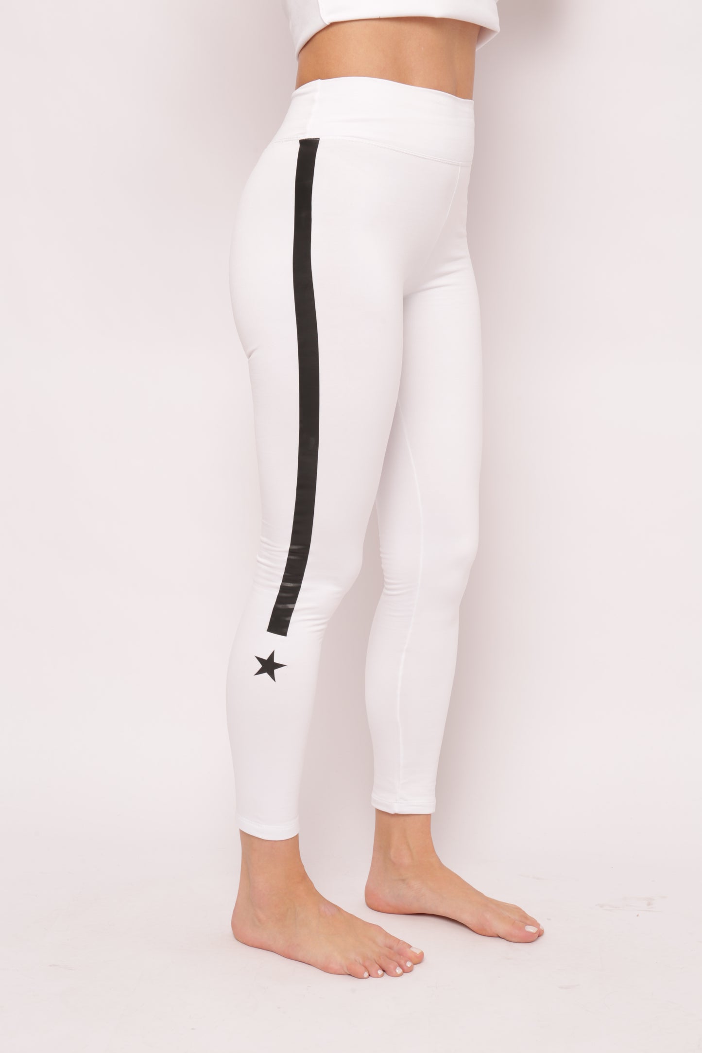 Calça Térmica Faixas Stars White