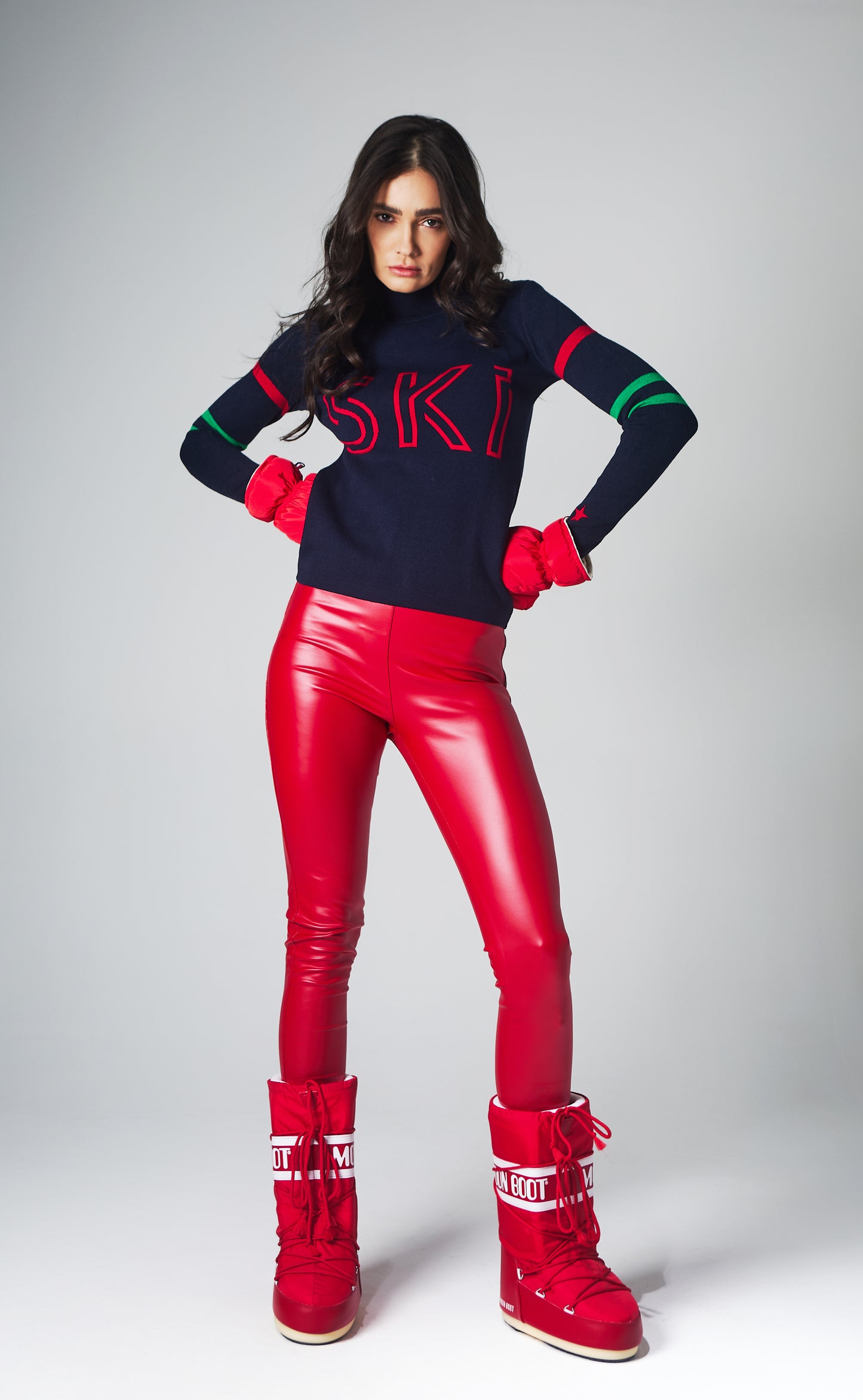 Calça couro Vail Red