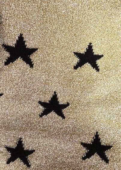 Tricot Mini Stars double face lurex Silver