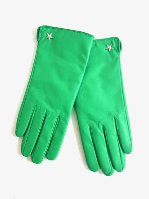 Luva couro Star Green